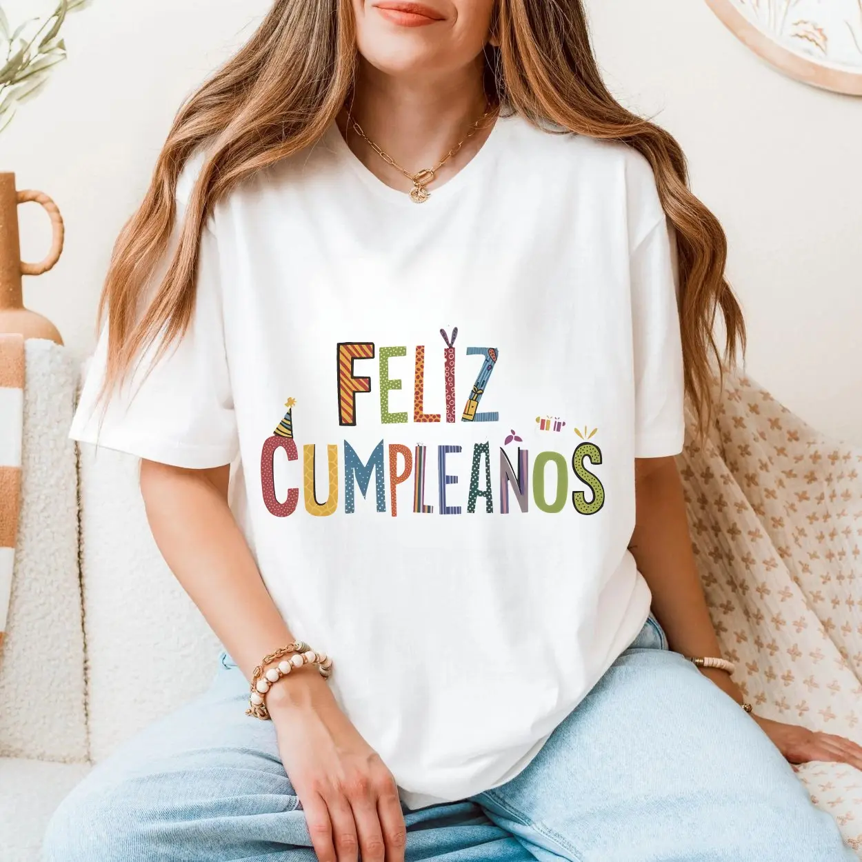 Feliz Cumpleaños Colorful Birthday Party T-Shirt 5 Feliz Cumpleanos Colorful Birthday Party T Shirt 5 1.jpg