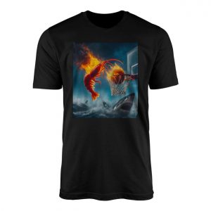 Fire Shrimp Slam Dunk Basketball T Shirt Funny Sharks Ocean 1 1.jpg