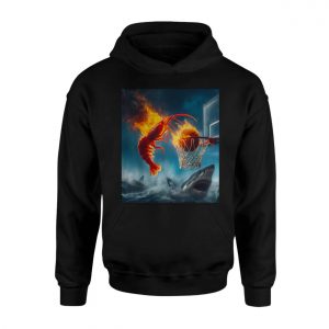 Fire Shrimp Slam Dunk Basketball T Shirt Funny Sharks Ocean 2 1.jpg