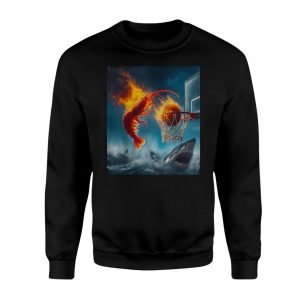 Fire Shrimp Slam Dunk Basketball T Shirt Funny Sharks Ocean 3 1.jpg