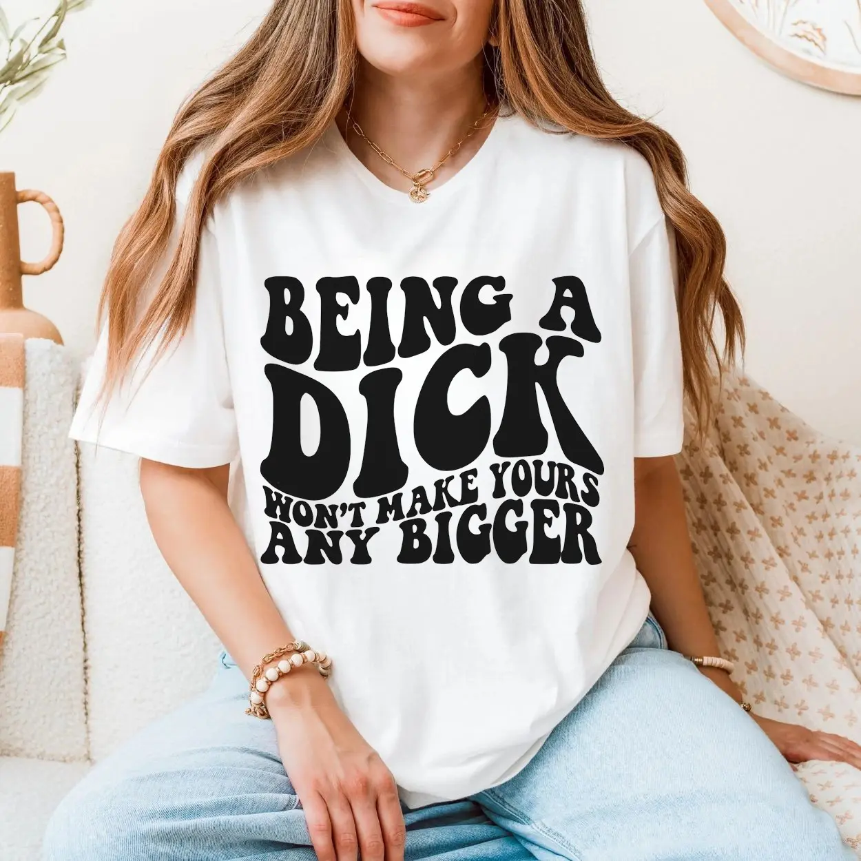 Funny Being a Dick Sarcastic Quote Graphic T Shirt 5 1.jpg