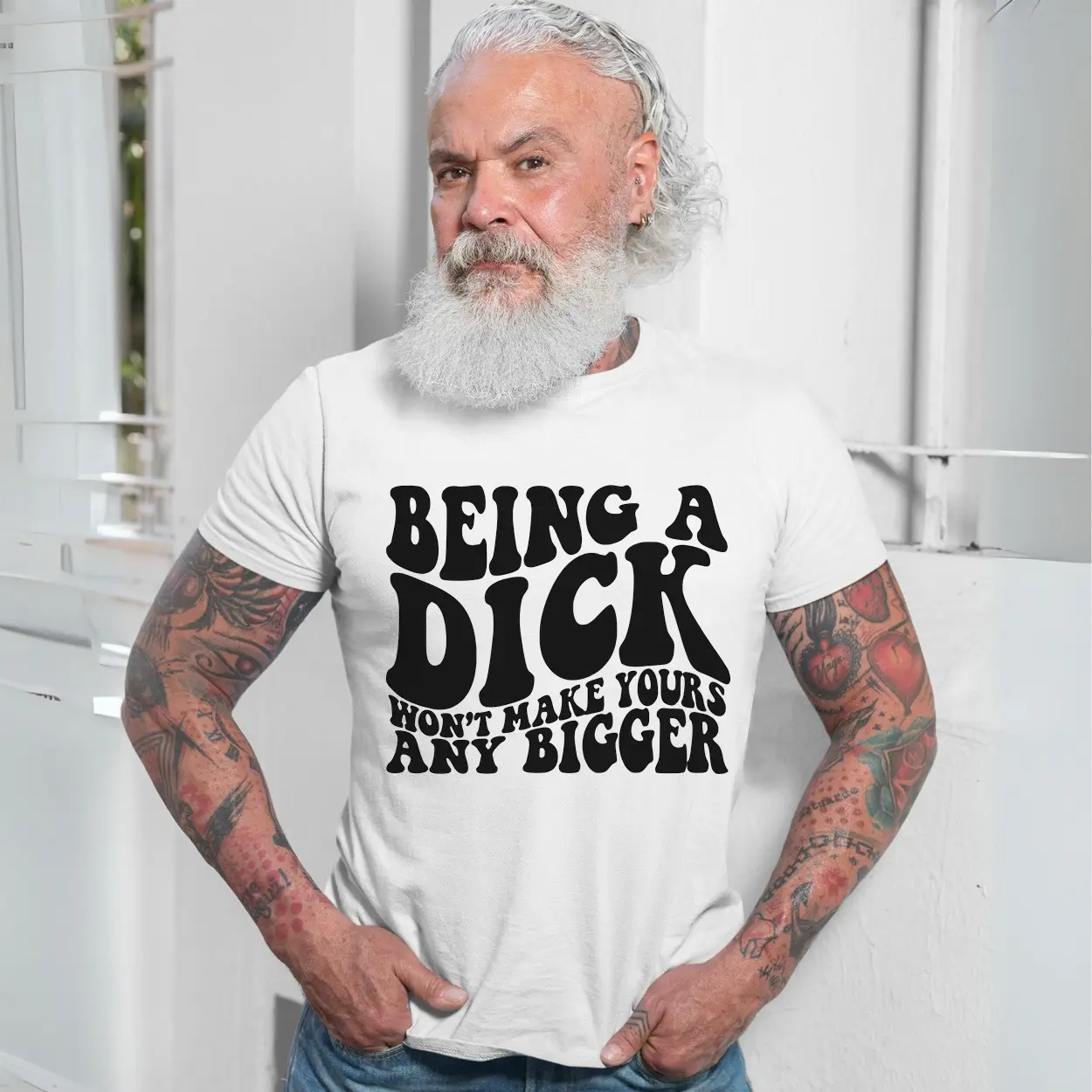 Funny Being a Dick Sarcastic Quote Graphic T Shirt 7 1.jpg