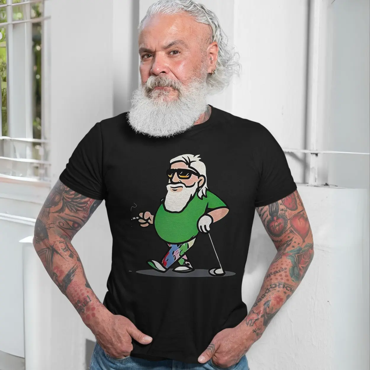 Funny Cool Golfer Cartoon Graphic T Shirt 7 1.jpg