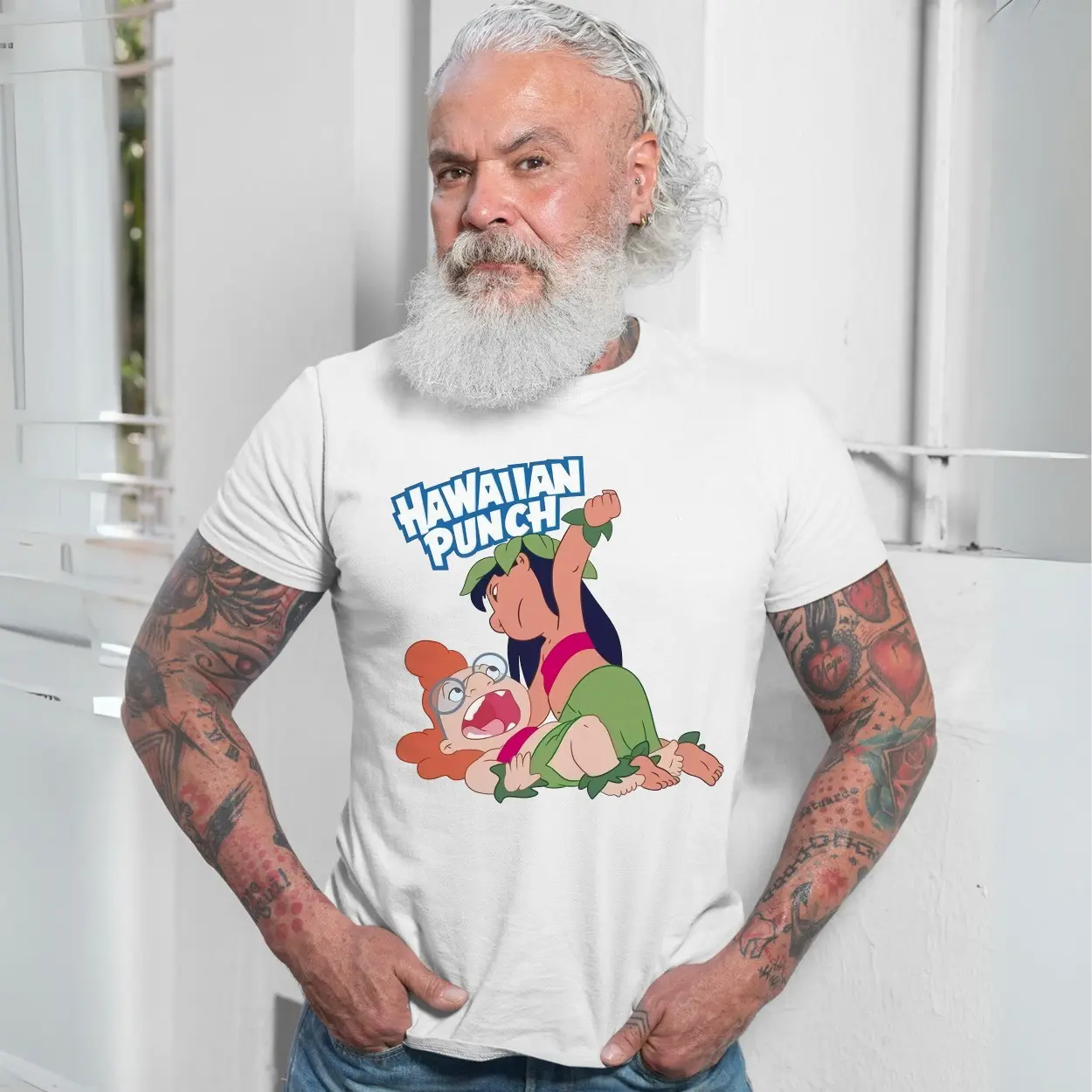 Funny Hawaiian Cartoon Fight Parody Graphic T-Shirt 7 Funny Hawaiian Cartoon Fight Parody Graphic T Shirt 7 1.jpg