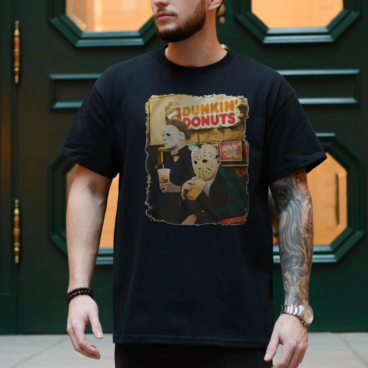Funny Horror Slasher Drinking Coffee Halloween T Shirt 4 1.jpg