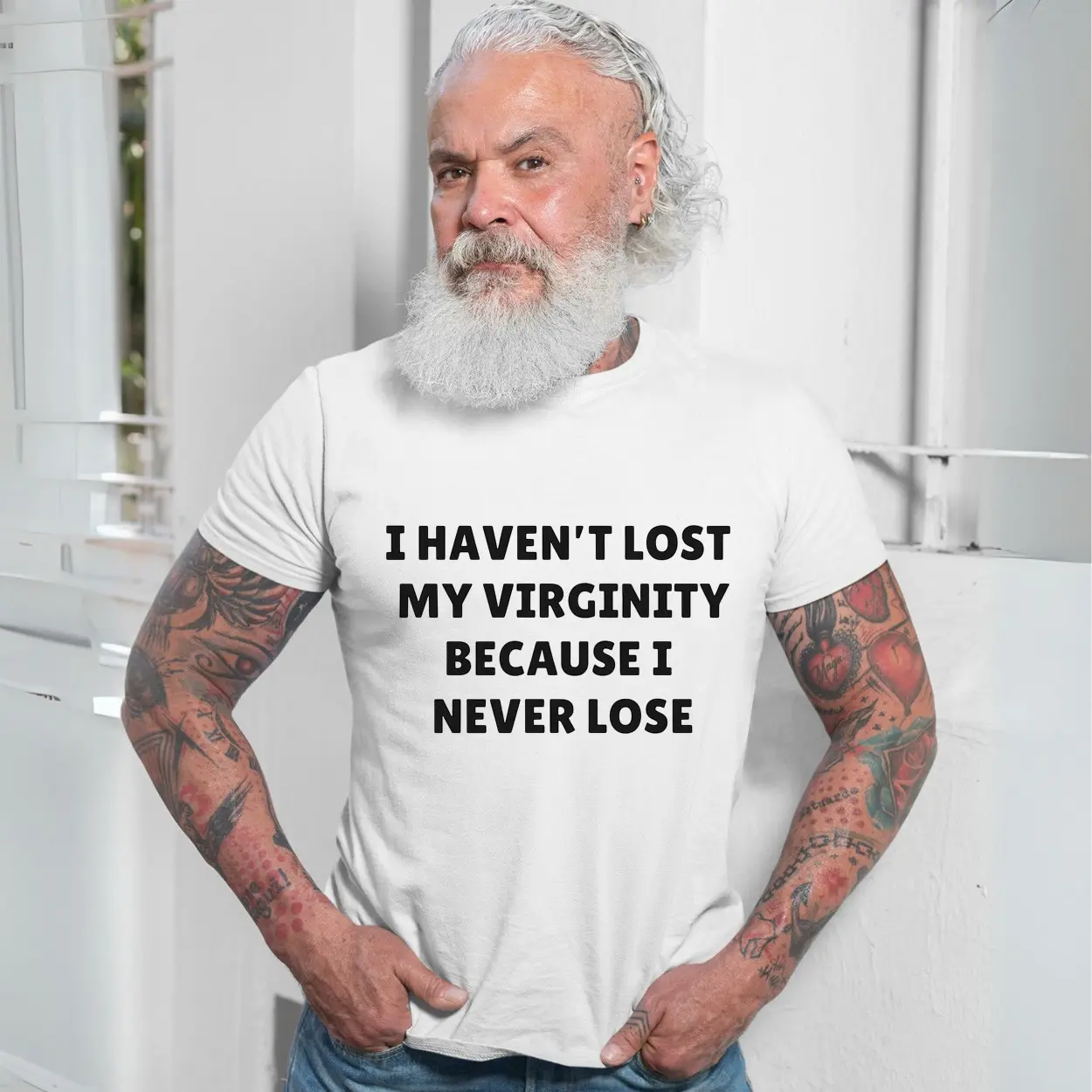 Funny Never Lose Virginity Joke Graphic T-Shirt 7 Funny Never Lose Virginity Joke Graphic T Shirt 7 1.jpg