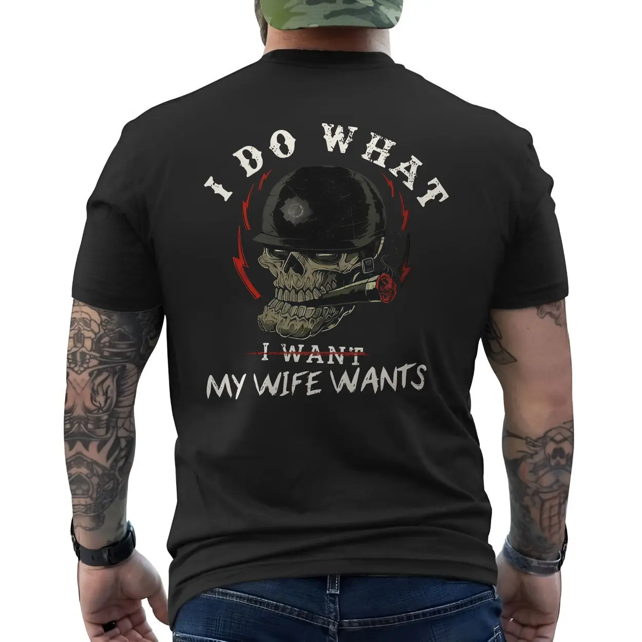 Funny Skull Soldier Helmet I Do What My Wife Wants T-Shirt 6 Funny Skull Soldier Helmet I Do What My Wife Wants T Shirt 6 1.jpg