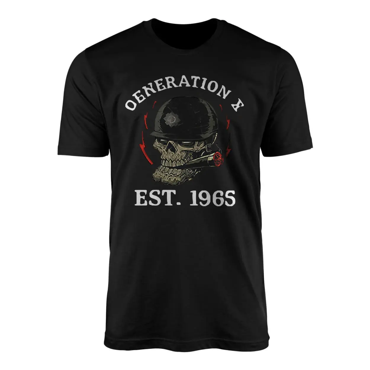Generation X Skull Helmet Graphic T-Shirt EST. 1965 1 Generation X Skull Helmet Graphic T Shirt EST. 1965 1 1.jpg