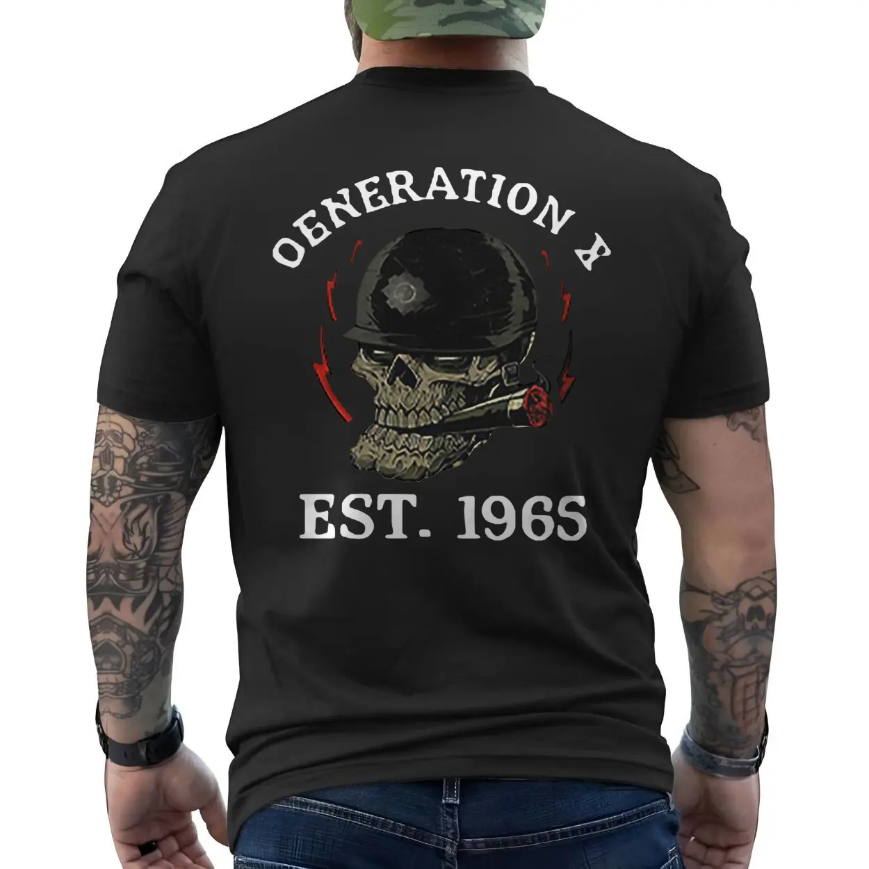 Generation X Skull Helmet Graphic T-Shirt EST. 1965 6 Generation X Skull Helmet Graphic T Shirt EST. 1965 6 1.jpg