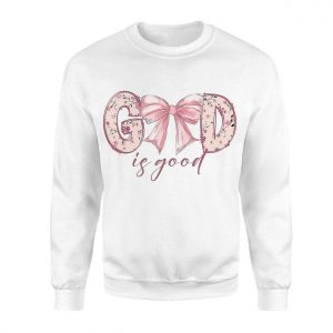 God Is Good Floral Bow Christian T Shirt 3 1 1.jpg