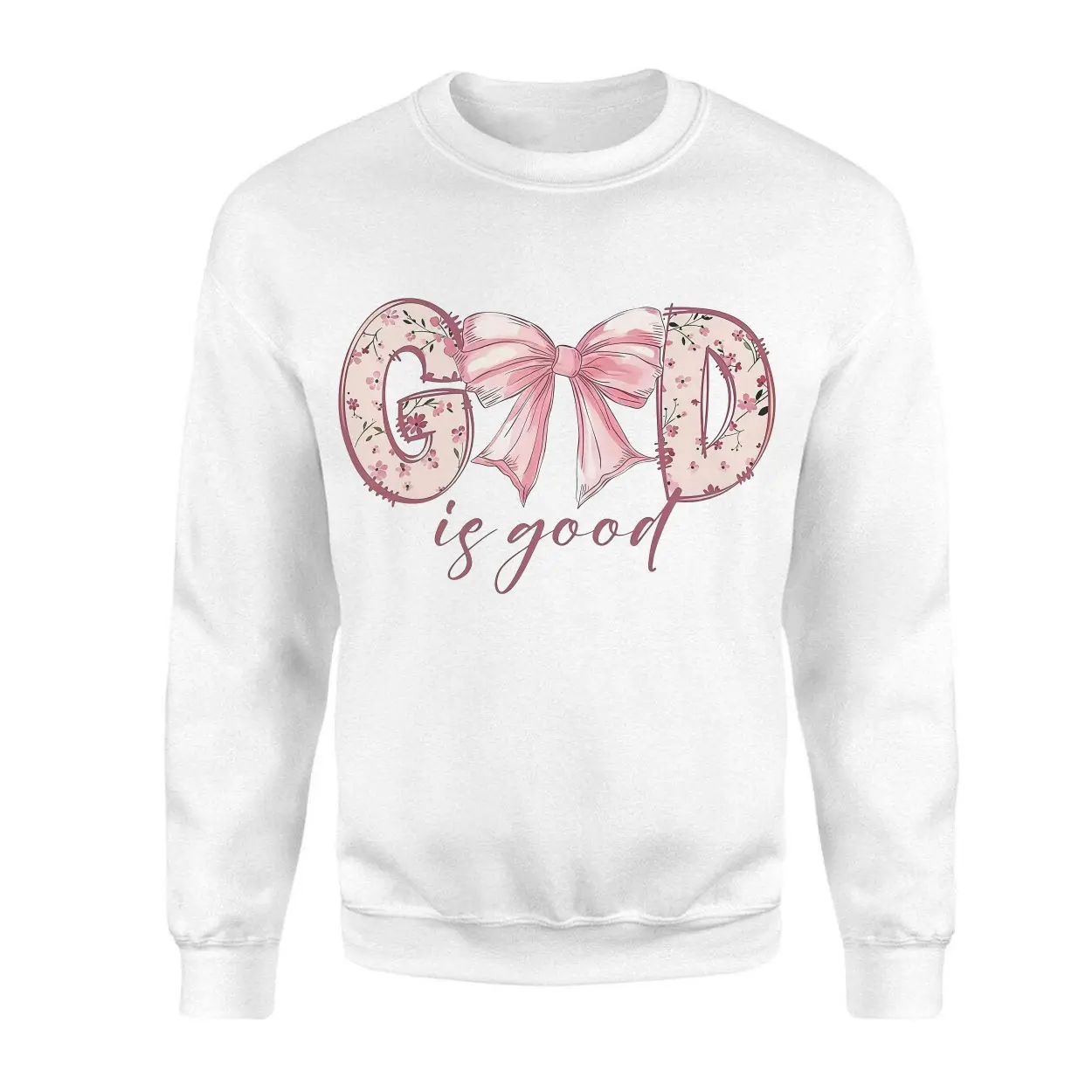 God Is Good Floral Bow Christian T-Shirt 3 God Is Good Floral Bow Christian T Shirt 3 1 1.jpg