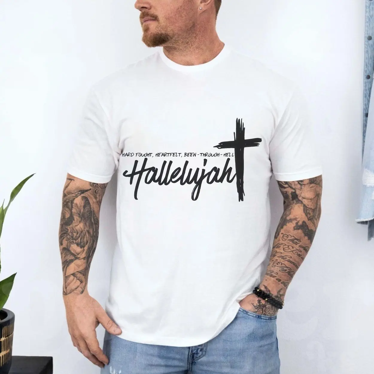 Hallelujah Hard Fought Christian Scripture Religious T-Shirt 4 Hallelujah Hard Fought Christian Scripture Religious T Shirt 4 1.jpg