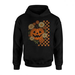 Halloween Pumpkin with Flowers Graphic T Shirt 2 1.jpg