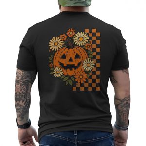 Halloween Pumpkin with Flowers Graphic T Shirt 6 1.jpg