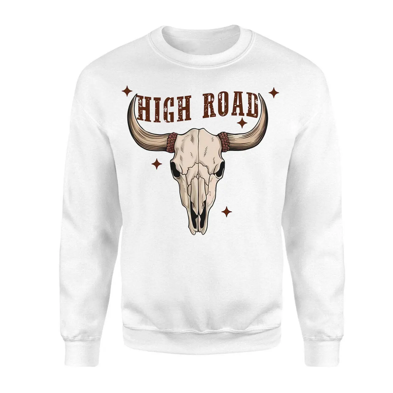 High Road Western Bull Skull Graphic T Shirt 3 1.jpg