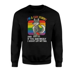 I'm a Gay Furry Pride Rainbow Wolf T-Shirt 9 Im2Ba2BGay2BFurry2BPride2BRainbow2BWolf2BT Shirt2B3 E4G8q 1.jpg