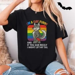 I'm a Gay Furry Pride Rainbow Wolf T-Shirt 11 Im2Ba2BGay2BFurry2BPride2BRainbow2BWolf2BT Shirt2B5 LAELX 1.jpg