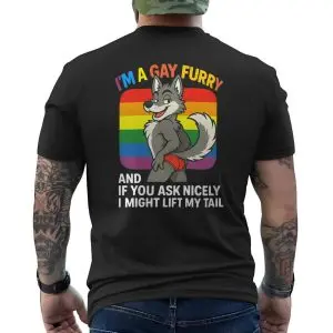 I'm a Gay Furry Pride Rainbow Wolf T-Shirt 12 Im2Ba2BGay2BFurry2BPride2BRainbow2BWolf2BT Shirt2B6 x9fHW 1.jpg