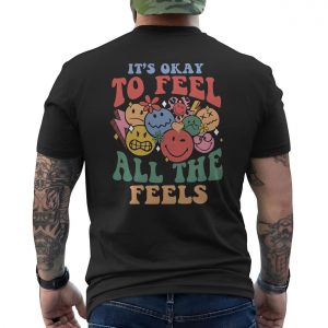 Its Okay to Feel All the Feels T shirt E28093 Colorful Retro Emoji Mental Health Tee 6 1.jpg