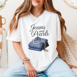 Jeans and Pearls Fashion Aesthetic Graphic T Shirt 5 1 1.jpg