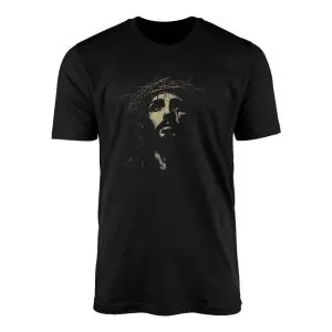 Jesus Christ Crown of Thorns Cross Graphic T-Shirt