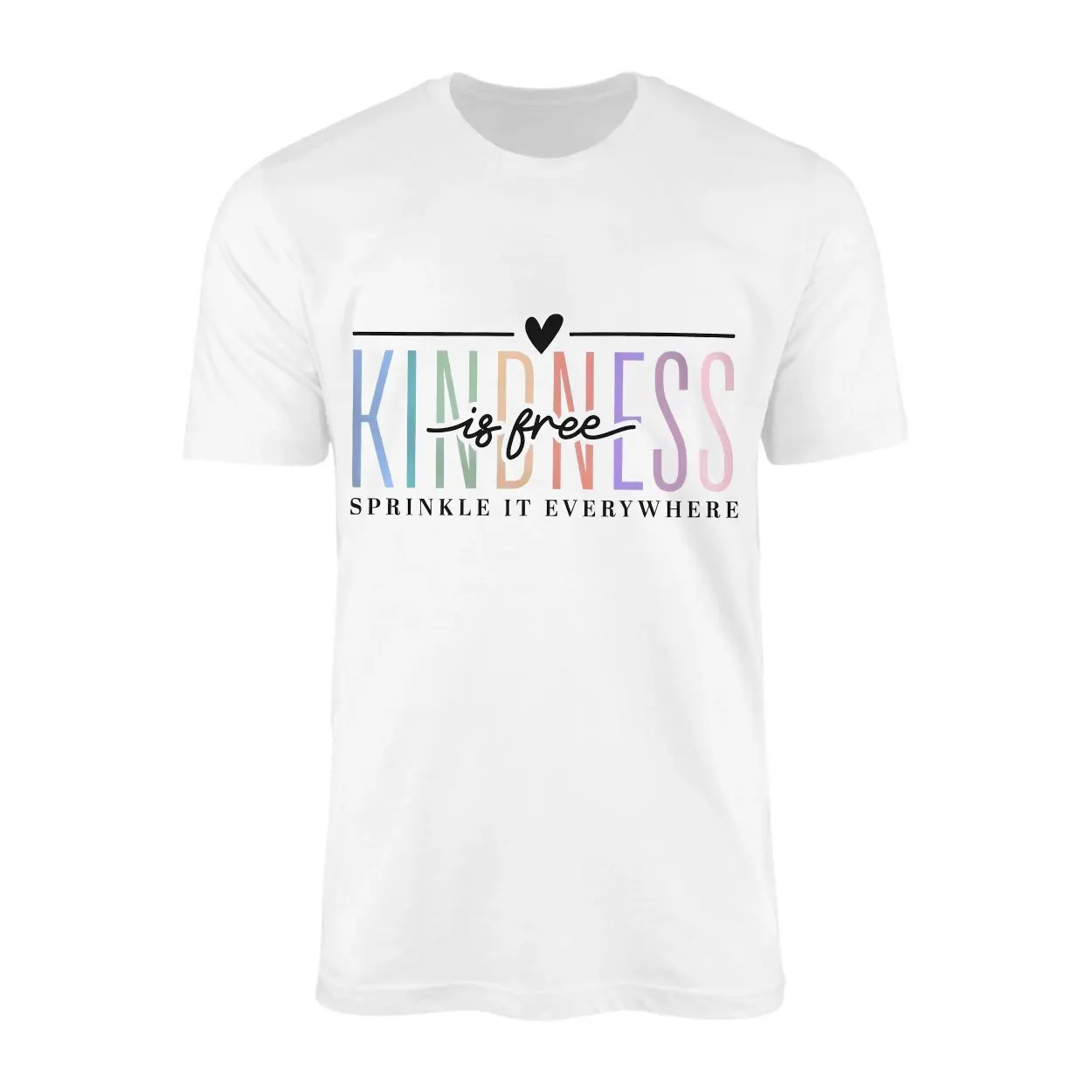 Kindness Is Free Positive Quote Rainbow Graphic T-Shirt 1 Kindness Is Free Positive Quote Rainbow Graphic T Shirt 1 1.jpg