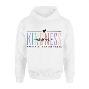 Kindness Is Free Positive Quote Rainbow Graphic T Shirt 2 1.jpg