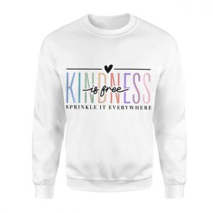 Kindness Is Free Positive Quote Rainbow Graphic T Shirt 3 1.jpg