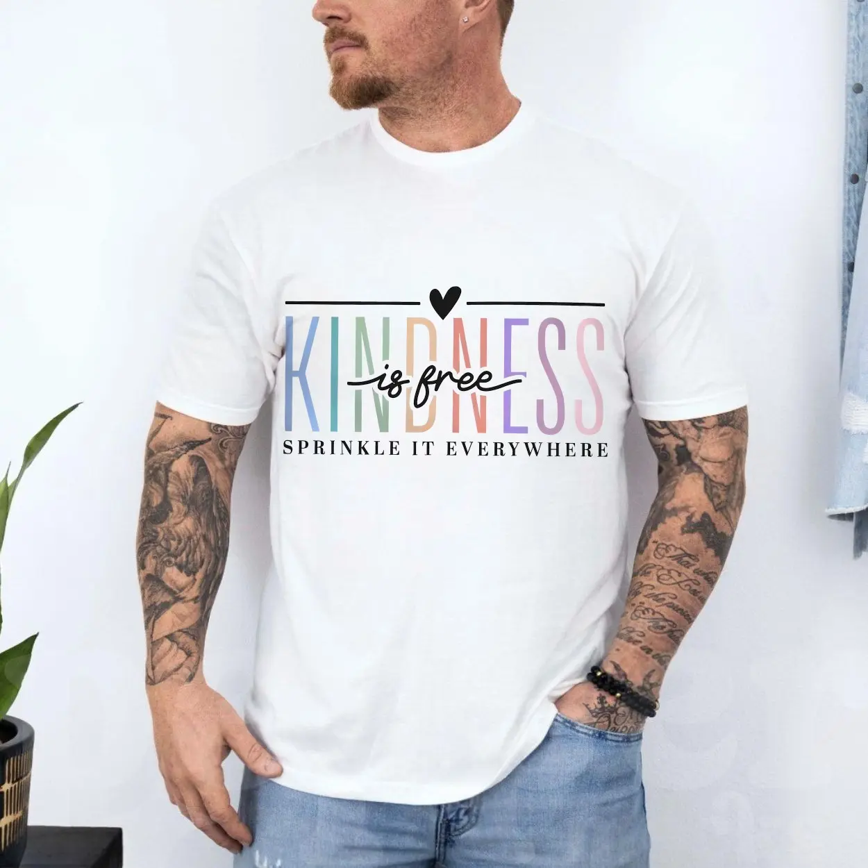 Kindness Is Free Positive Quote Rainbow Graphic T-Shirt 4 Kindness Is Free Positive Quote Rainbow Graphic T Shirt 4 1.jpg