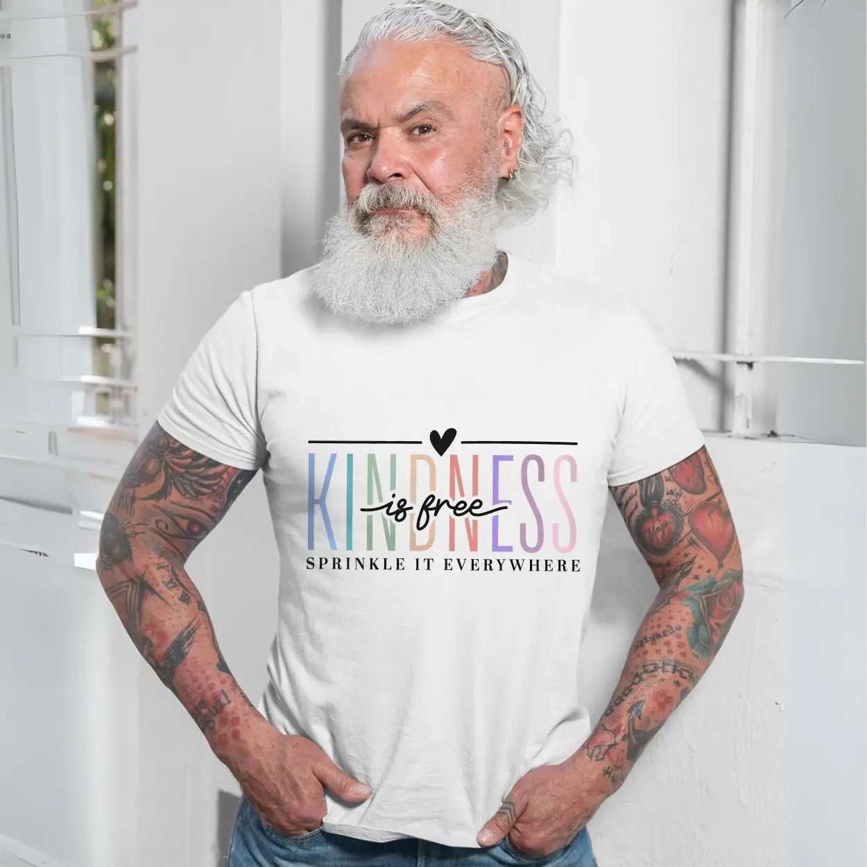 Kindness Is Free Positive Quote Rainbow Graphic T-Shirt 7 Kindness Is Free Positive Quote Rainbow Graphic T Shirt 7 1.jpg