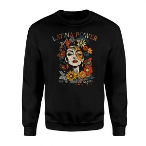 Latina Power Hispanic Heritage Month Floral Pride T Shirt 3 1.jpg