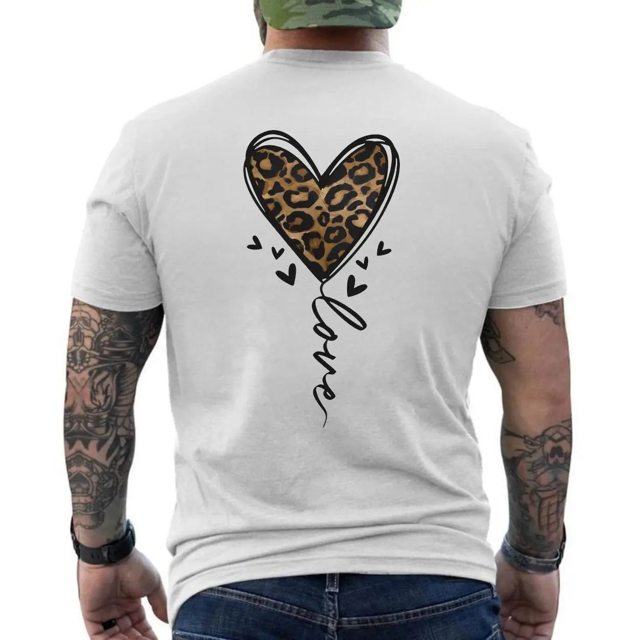 Leopard Print Heart Balloon Graphic T Shirt 6 1.jpg