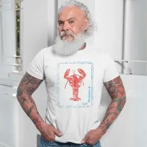 Les Poissons Lobster French Seafood Illustration T-Shirt 13 Les Poissons Lobster French Seafood Illustration T Shirt 7 1.jpg