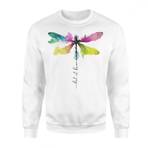 Let It Be Watercolor Dragonfly Inspirational Graphic T Shirt 3 1.jpg