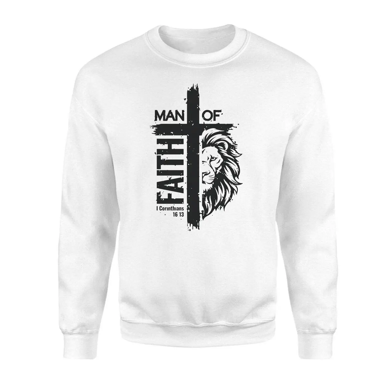 Man Of Faith Christian Lion Cross T Shirt 3 1.jpg