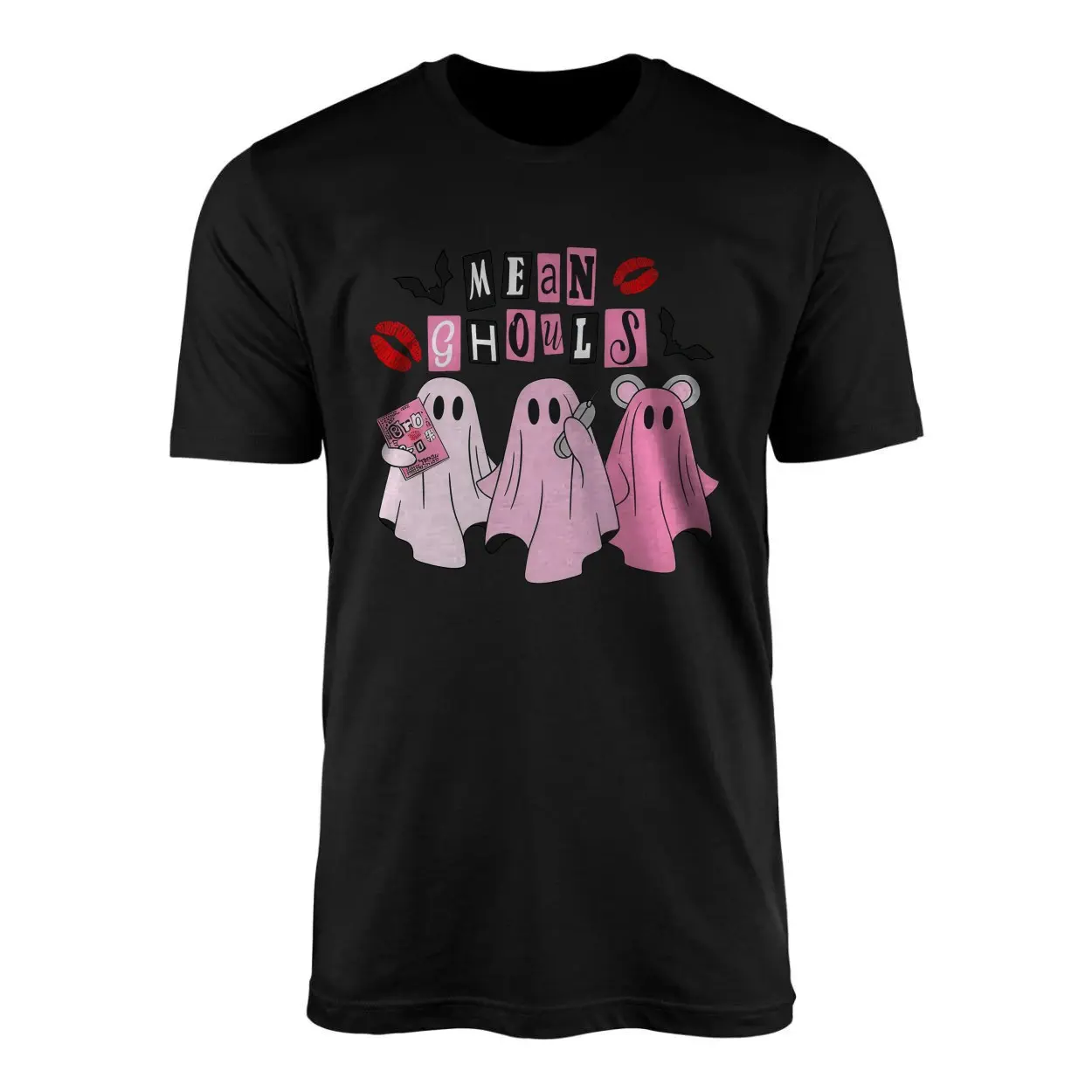 Mean Ghouls Funny Pink Ghost Halloween Parody T Shirt 1 1.jpg