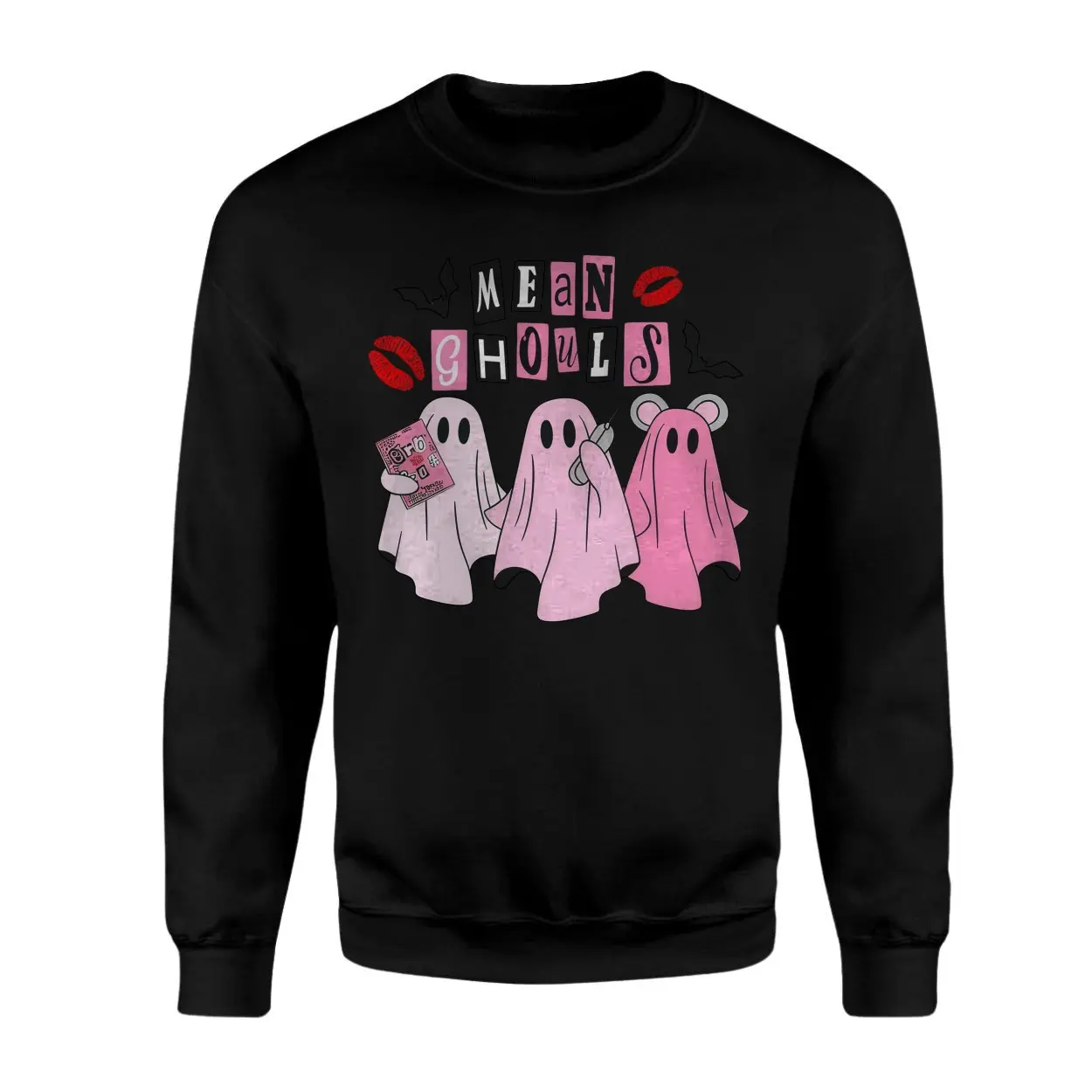 Mean Ghouls Funny Pink Ghost Halloween Parody T Shirt 3 1.jpg