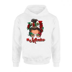 Messy Bun Mexico Flag T Shirt Mexican Pride Gift for Women 2 1.jpg