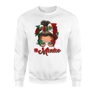 Messy Bun Mexico Flag T Shirt Mexican Pride Gift for Women 3 1.jpg