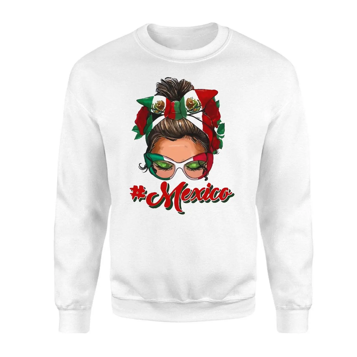 Messy Bun Mexico Flag T Shirt Mexican Pride Gift for Women 3 1.jpg