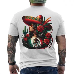 Mexican Woman Sombrero and Roses Pride T Shirt 6 1.jpg