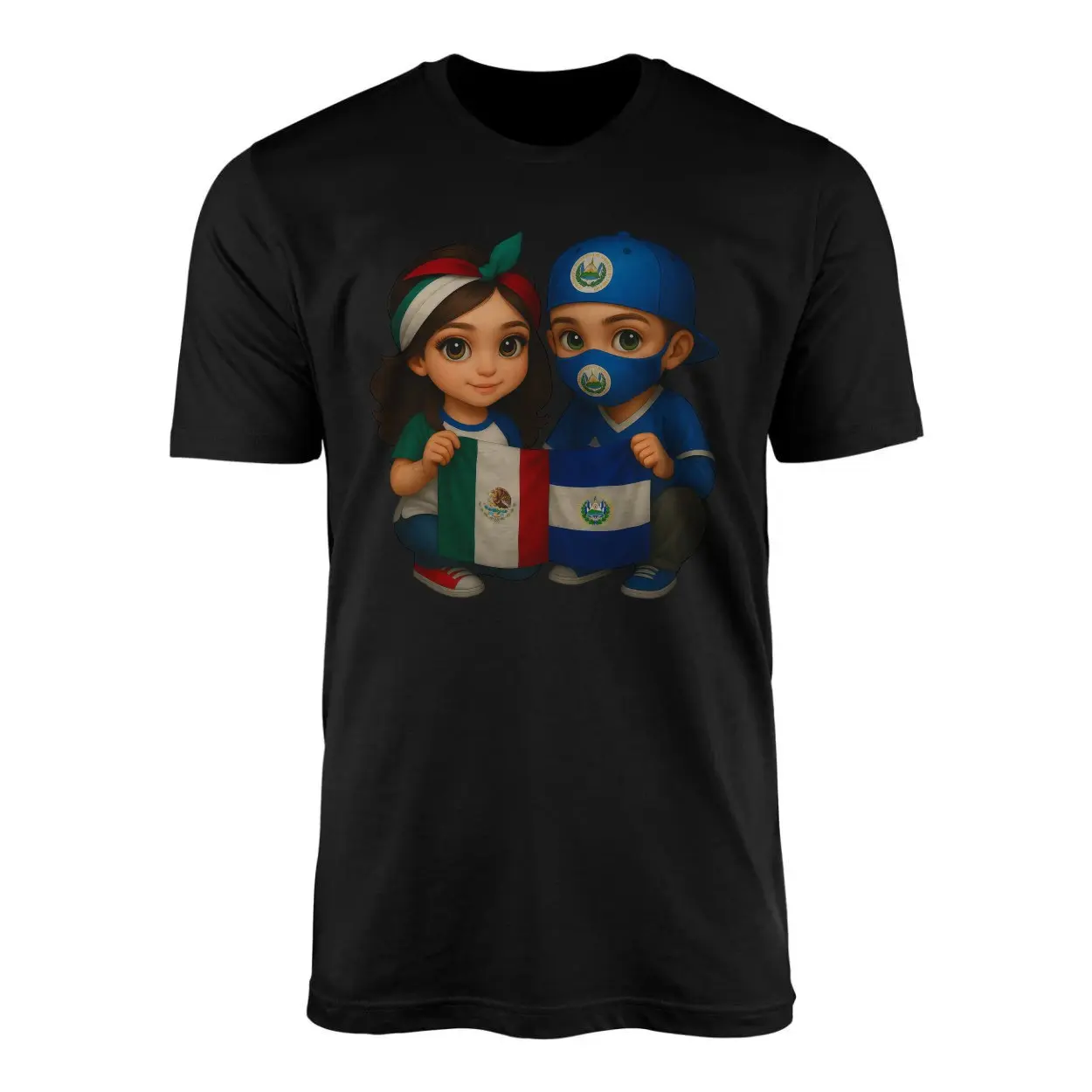 Mexico And El Salvador Friendship Flag T Shirt 1 1.jpg