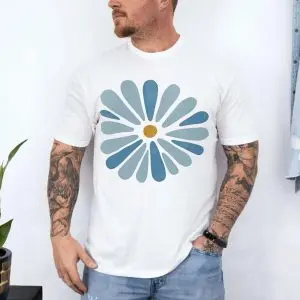 Mid Century Modern Flower T-Shirt Scandinavian Art Daisy Tee 10 Mid Century Modern Flower T Shirt Scandinavian Art Daisy Tee 4 1 1.jpg