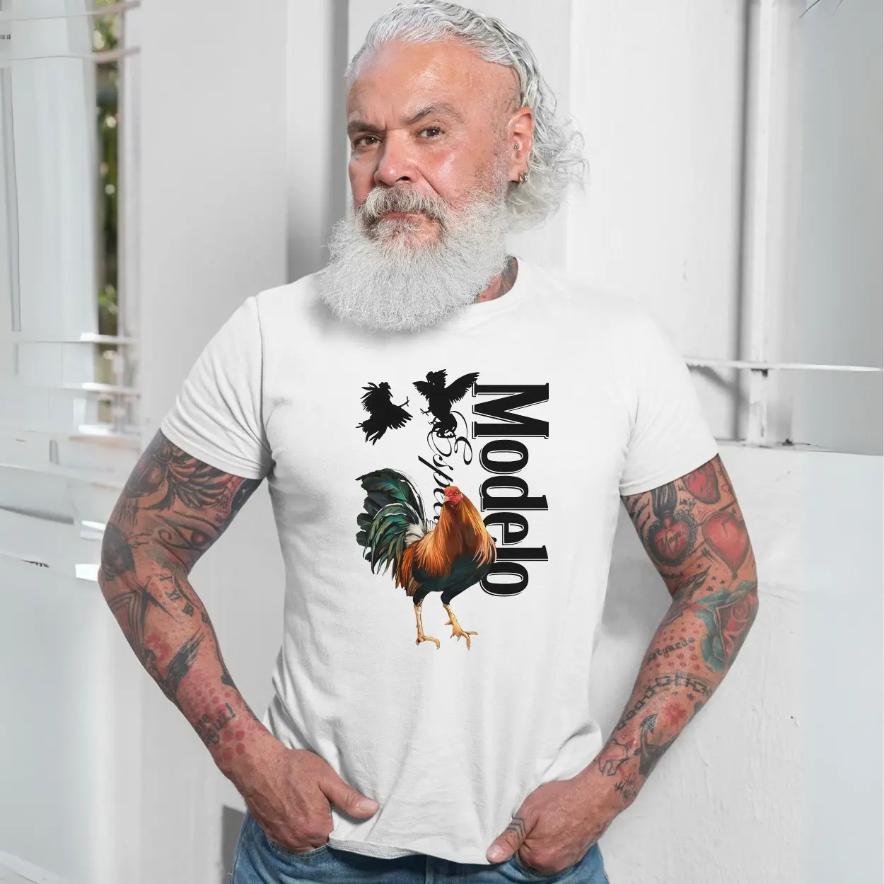 Modelo Rooster Beer Lover Graphic T-Shirt 7 Modelo Rooster Beer Lover Graphic T Shirt 7 1.jpg