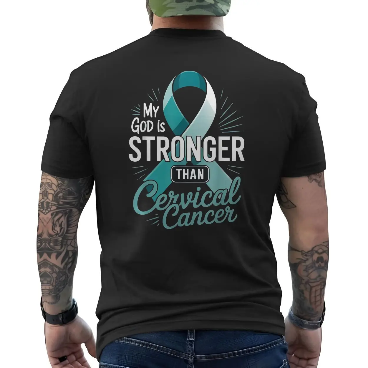 My God is Stronger Than Cervical Cancer Awareness Graphic T-Shirt 6 My God is Stronger Than Cervical Cancer Awareness Graphic T Shirt 6 1.jpg
