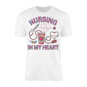 Nursing in My Heart Medical Graphic T Shirt 1 1.jpg