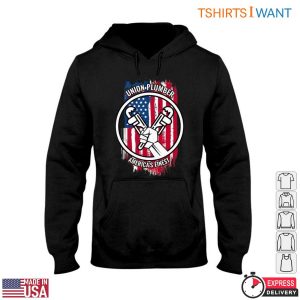 Plumber Union T Shirt Americas Finest With Wrench And Flag Graphic 4 1.jpg