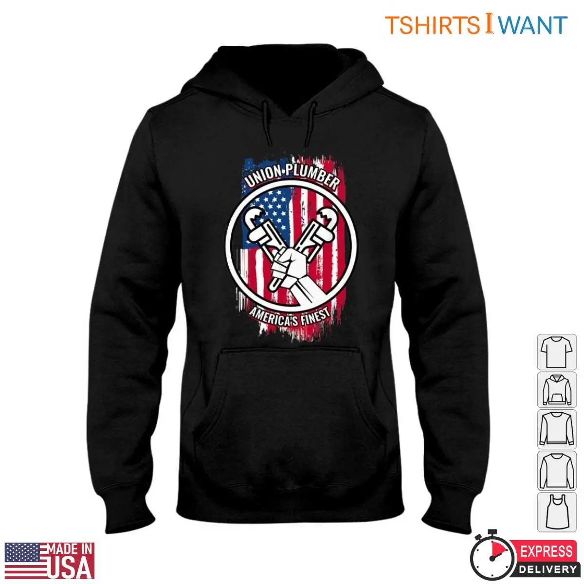Plumber Union T Shirt Americas Finest With Wrench And Flag Graphic 4 1.jpg