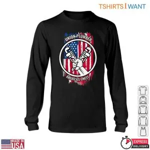 Plumber Union T-Shirt: America's Finest With Wrench And Flag Graphic 11 Plumber Union T Shirt Americas Finest With Wrench And Flag Graphic 6 1.jpg