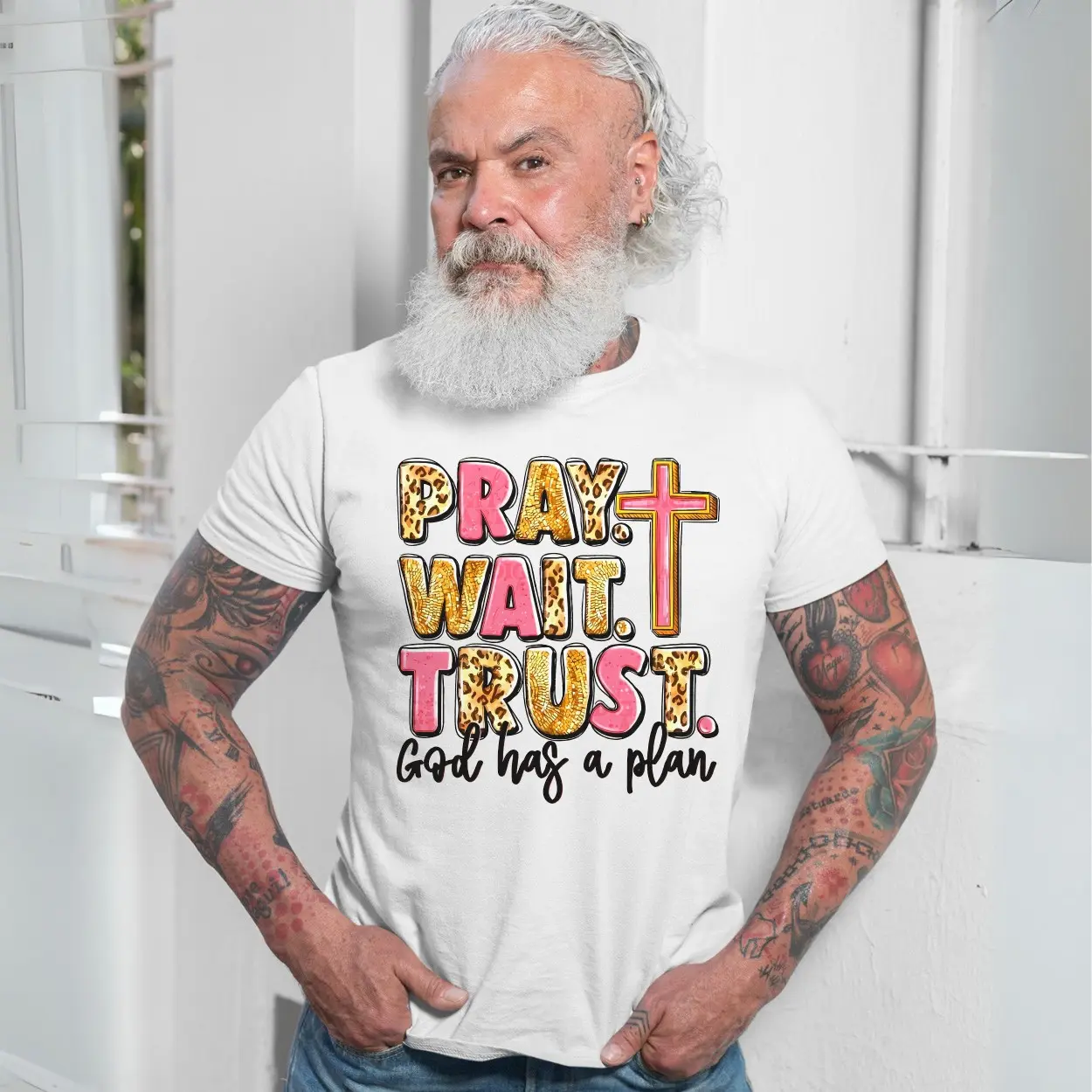 Pray Wait Trust Christian Faith Graphic T Shirt 7 1 1.jpg